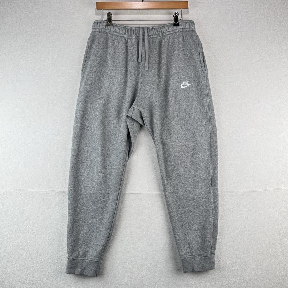 Nike Sportswear Club Fleece Joggers Mens Large Gray Sweatpants